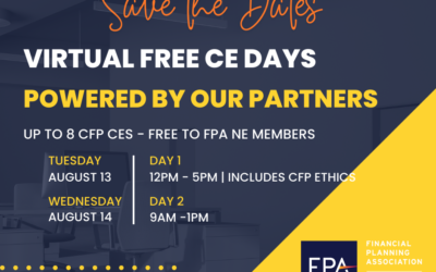 August 13th & 14th: Save The Dates for Free Virtual CE Days